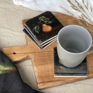 Coasters Placemats: Raphael Pear Coasters ~ 4 Pieces
