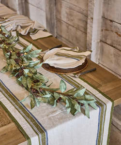 Christmas Decor 1: Eucalyptus & Brown Berry Wood Swag Small