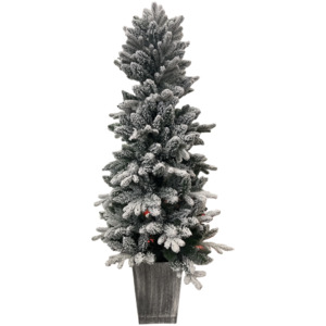 SNOWY TREE IN POT