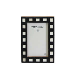 Black & White Squares Photo Frame 3x5"