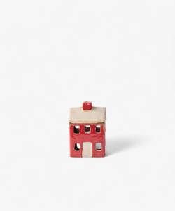 Homewares: Alsace Petite Tea Light Chalet Red Cream