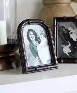 Bamboo Round Top Photo Frame 4x6
