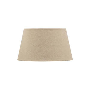 Lamps: Raw Linen Tapered Drum Lampshade ~ 31cm