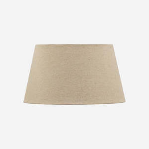 Raw Linen Tapered Drum Lampshade