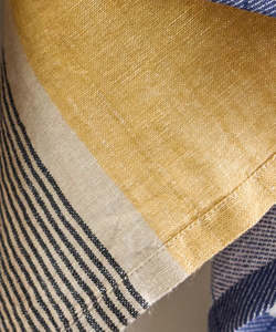 Homewares: Atelier Stripes Tea towel Mustard