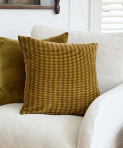 Homewares: Tobacco Diamonds Handblock Cushion Cover