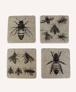 Bee Coasters ~ 4 piece