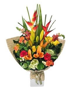 Occasions: Wrapped in Aroha - Brights MOTHER'S DAY BOUQUET -SOLD OUT