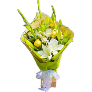 Green & White Christmas Floral Bouquet