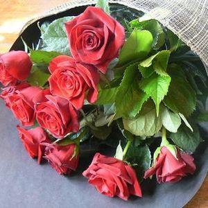 Valantines Day: Twelve Red Roses Gift Wrapped