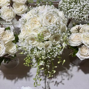White Wedding Package Auckland Cascade Bridal Bouquet - Flowers that Wow- Floris&hellip;