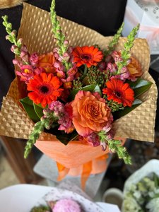 Orange Crush Bouquet in a Vox - Flowers that Wow- Florist - South Auckland Delivery