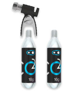 Co2 Inflators Cartridges: Crankbrothers Sterling CO2 Inflator + 2x 16g Threaded Cartridges