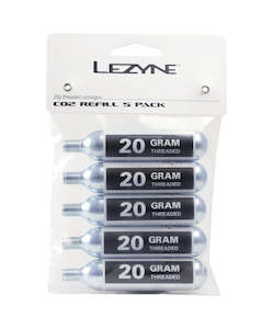Co2 Inflators Cartridges: Lezyne 20g Threaded CO2 Cartridges (5 pack)