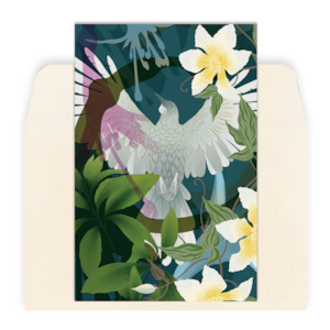 Tūī & Puawānanga Greeting Card