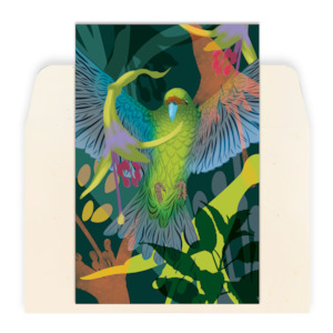 Stationery: Kākāriki & Kōtukutuku Greeting Card