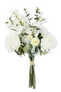 Artificial Flower: Rose Sweet Pea Mix Bouquet 35cm