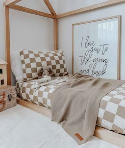 Classic Knit Blanket - Khaki