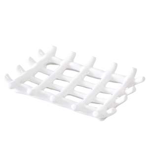 Edie Ceramic Soap Dish – Woven Look White Bathroom Accessory