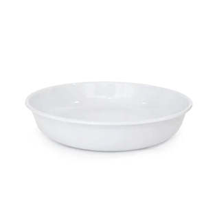 ENAMEL SERVING BOWL WHITE 30CM