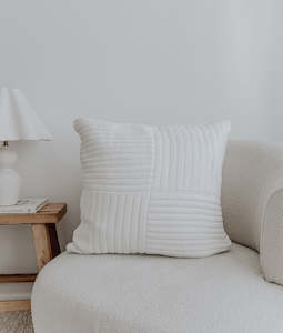 For The Boho Babe: Ivory Corduroy Cushion Cover