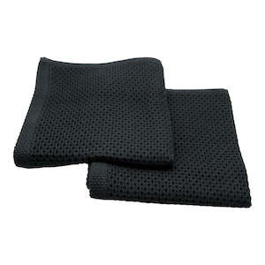 For The Foodie: COTTON WASH CLOTH 2PK -BLACK