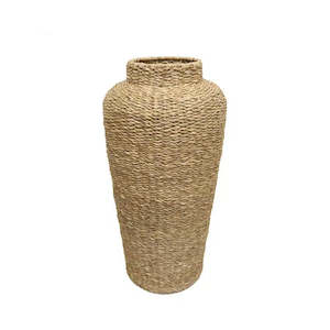 Seagrass Urn 70cm – Natural Decorative Floor Vase
