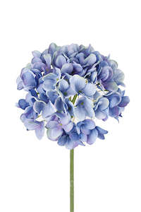 Mothers Day: Winter Hydrangea Stem – Blue/Green Faux Bloom | 48cm Artificial Flower