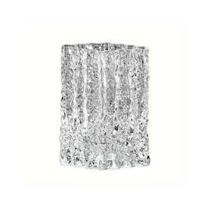 Glacier Glass Vase – Textured Clear Crystal Look