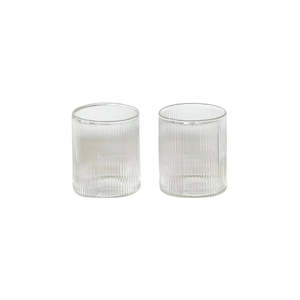 For The Foodie: Amalfi Water Glasses (Set of 2) from Papier HQ — Fluted Tumblers
