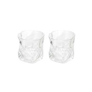 For The Foodie: Wavy Glasses (Set of 2) from Papier HQ — Stackable Textured Tumblers