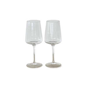 Amalfi Wine Glasses from Papier HQ (Set of 2) — Fluted, Slim Stem