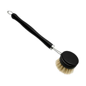 Black Wooden Dish Brush – Natural Sisal Bristles