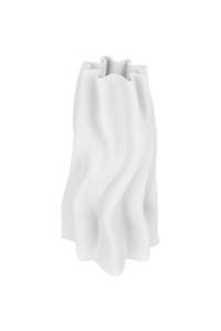 For The Green Finger: Anouk White 3D Printed Ceramic Vase – Sculptural Wave Design