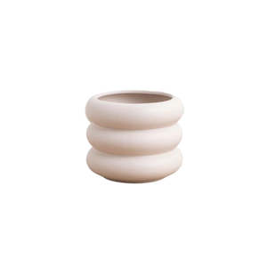 Milan Sculptural Planter – Parchment Ceramic Pot in 3 Sizes