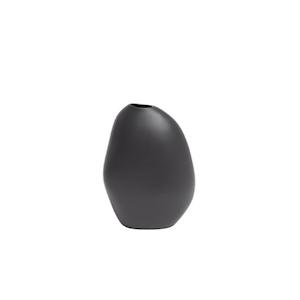 Harmie Stone Black Vase – Modern Matte Decorative Accent