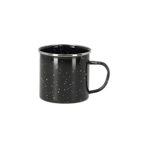 Black Speckled Enamel Mug – Durable Retro Campfire Drinkware