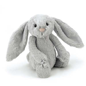For The Little Ones: Jellycat Bashful Silver Bunny – Soft Toy (Two Sizes)