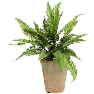 Artificial Flora: Artificial Ladder Fern Bush 44cm – Realistic Greenery for Home Styling