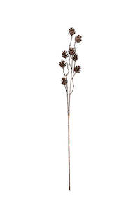 Artificial Flora: Pinecones Spray 68cm – Artificial Brown Stem for Seasonal Styling