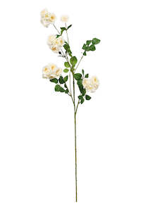 Artificial Flora: Wild Rose Spray Cream 97cm – Artificial Flower Stem