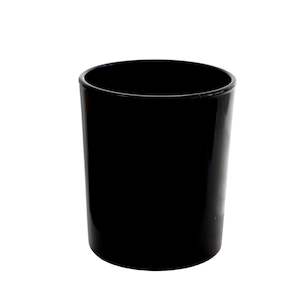 Glass Toilet Brush Holder Black – Modern Bathroom Accessory