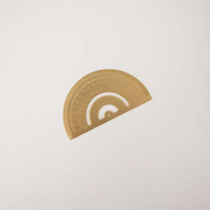Twin: Solid Brass Protractor by Papier HQ – Designer Measuring Tool for Modern Desks
