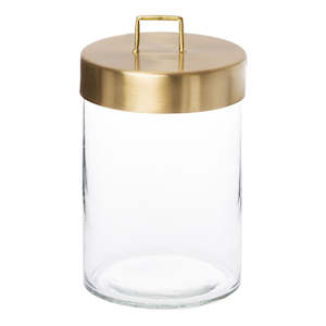 Twin: Glass Jar - Large Brass
