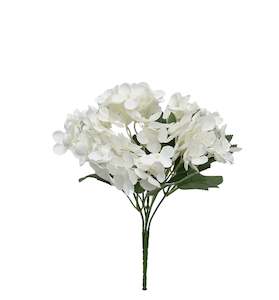 Get The Look The Ambers: White Hortensia Pick – 18cm Artificial Hydrangea Cluster for Vase or Bouquet Styling