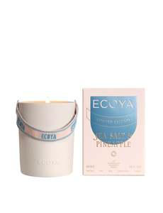 Summer Vibes: Sea Salt & Pineapple Ceramic Candle | High Summer from Ecoya