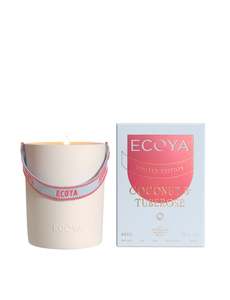 Summer Vibes: Coconut & Tuberose Ceramic Candle | High Summer from Ecoya