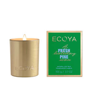Gift Ideas For The Homebody: Mini Goldie Candle 105g - Fresh Pine | Ecoya Holiday Collection
