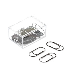 Gift Ideas For The Bookworm: Emma Kate Co Grande Paper Clips — Matte Black Set of 30