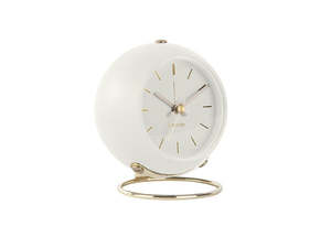 Karlsson Globe Alarm Clock – Velvet Finish in White, Black or Moss